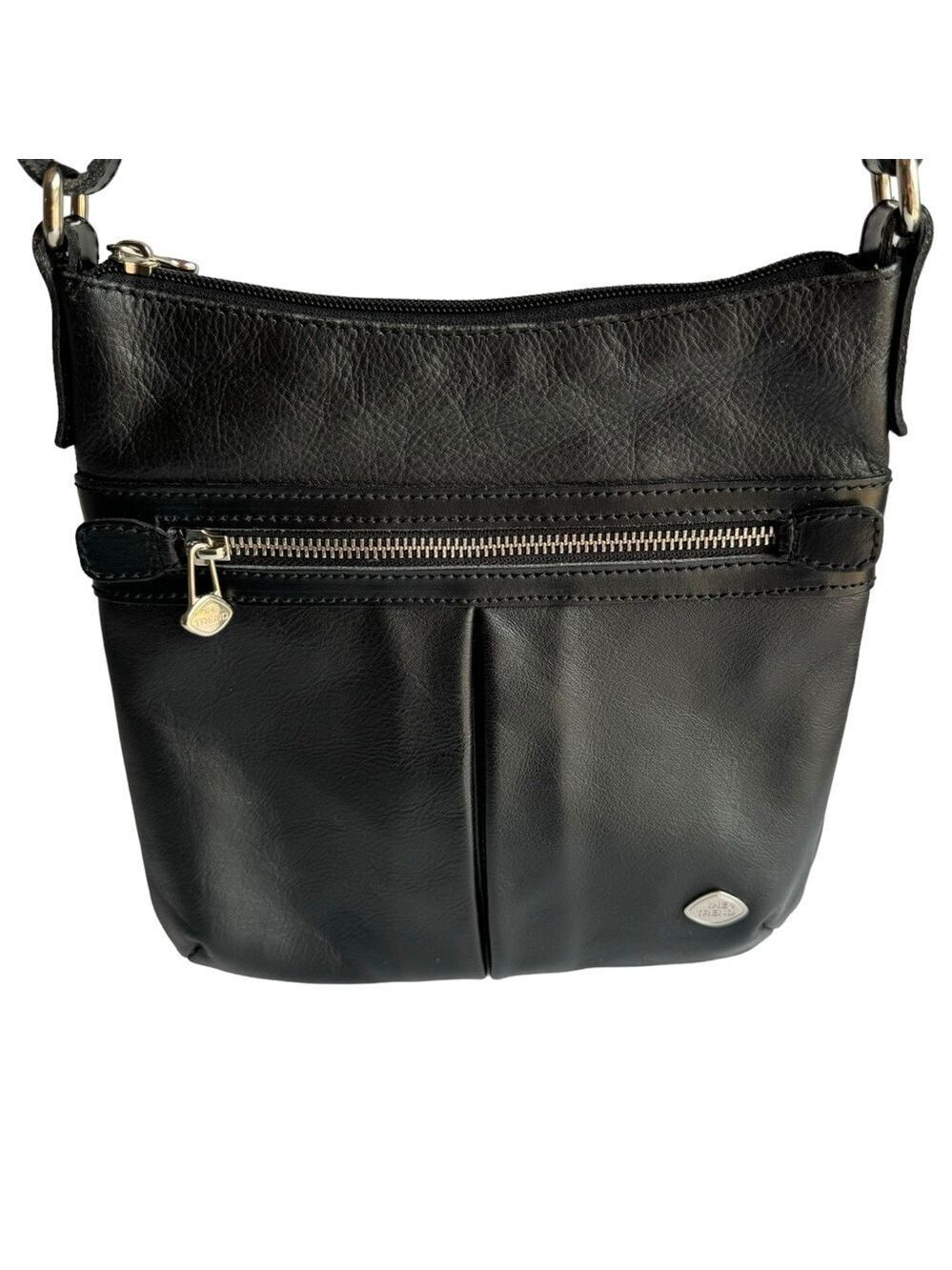 The Trend Leather Crossbody Bag Black Purse Adjustable Classic Capsule EUC